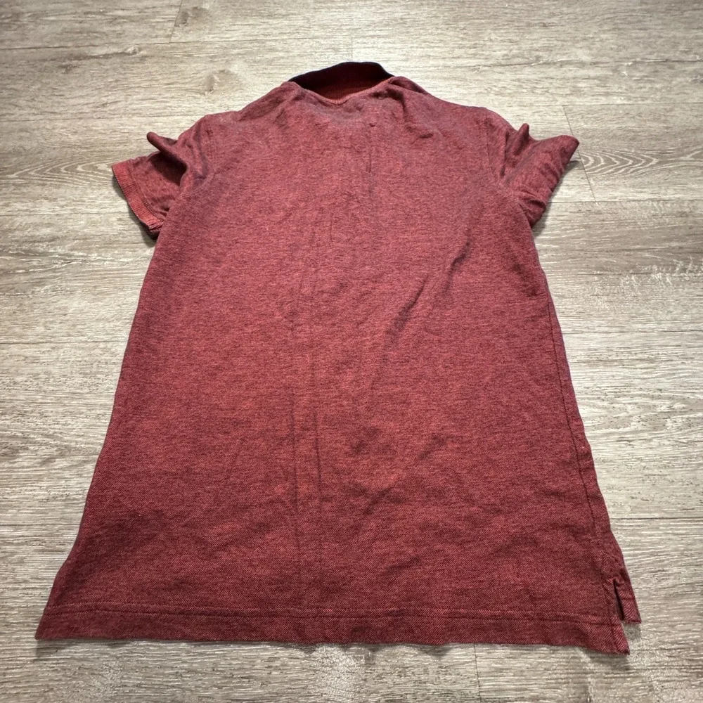 Banana Republic Polo Shirt Mens Small Maroon Logo Pique Short Sleeve Preppy